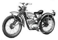 Motorcycle to depict the 1950s timeline entry. Revolutionary gasoline additive to help keep carburetors clean. First thermally-stable alkaline additive for marine engine cylinder oils (1954). Caltex Central Laboratory opens in The Netherlands. French affiliate, Orogil, formed; construction began on Gonfreville plant (1957). First ashless detergent for 2-cycle engine oils (1958).
