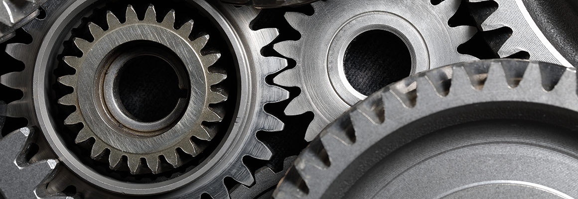 Close up photo of gears.