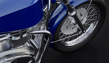 blue motorcycle